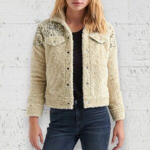 Lucky Brand Sherpa Tomboy Trucker Coat
